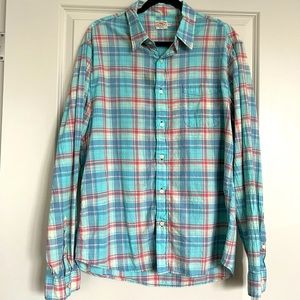 Faherty Men’s Plaid Button Down Flannel Shirt | Size XL